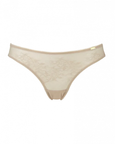 Lucie microfibre g-string thong, Nude
