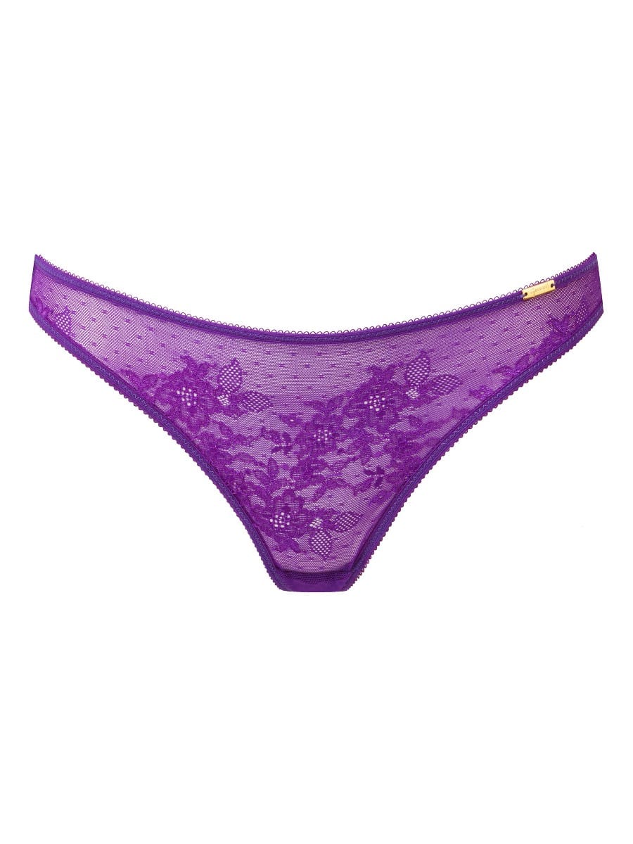 GOSSARD GLOSSIES LACE THONG ULTRA VIOLET 13006