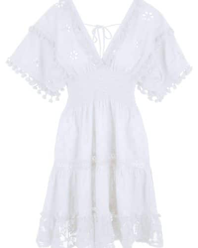 short dress white white