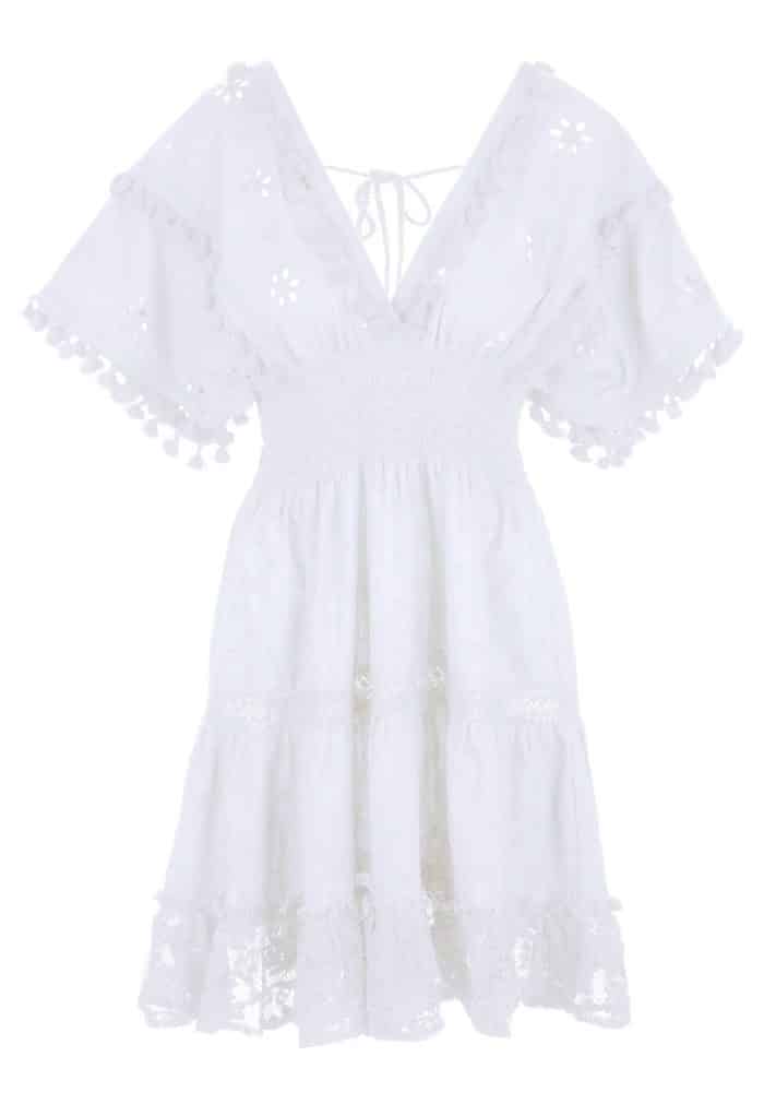 short dress white white