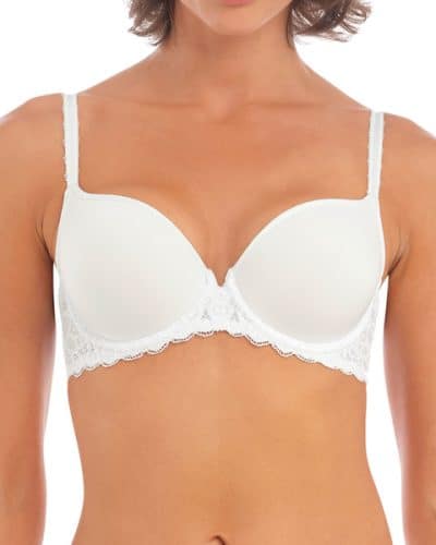 Wacoal Raffine Bra Underwired Stretch Lace Three Section Bras Lingerie White