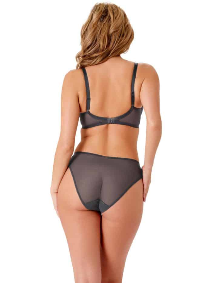 glossies lace brief charcoal