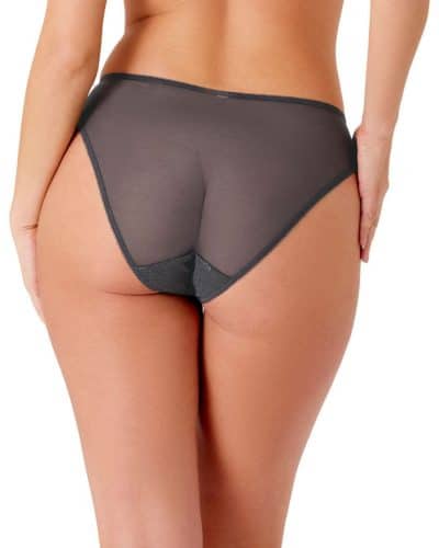 glossies lace brief charcoal