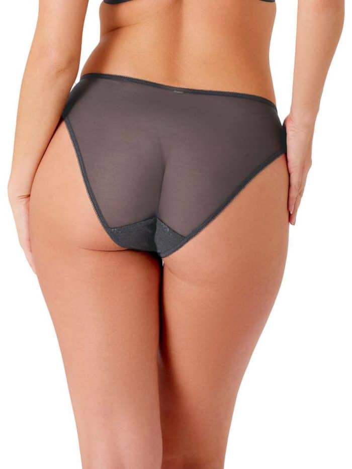 glossies lace brief charcoal