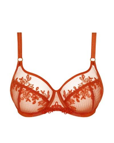 paola low neck bra terracotta