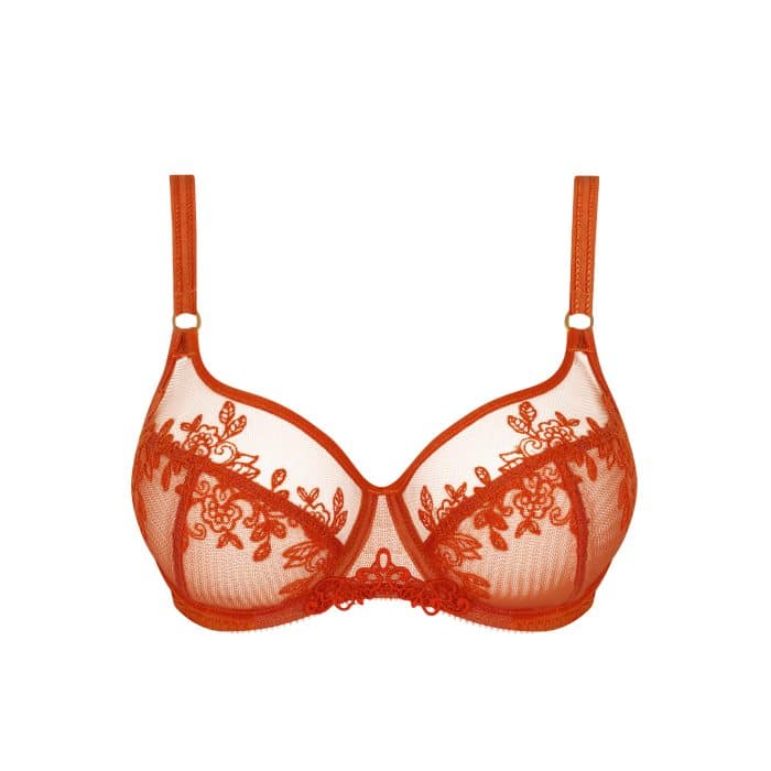 paola low neck bra terracotta