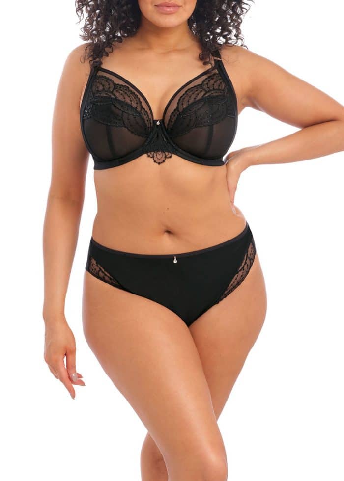 priya plunge bra black