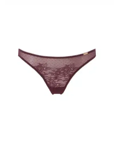 glossies lace thong fig/trq fig