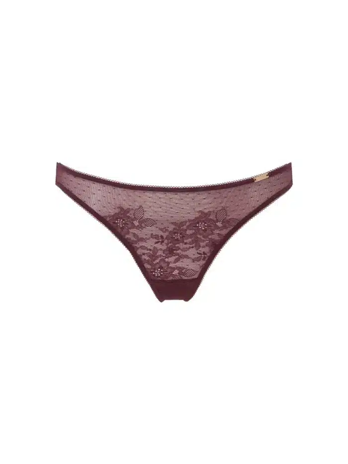 glossies lace thong fig/trq fig