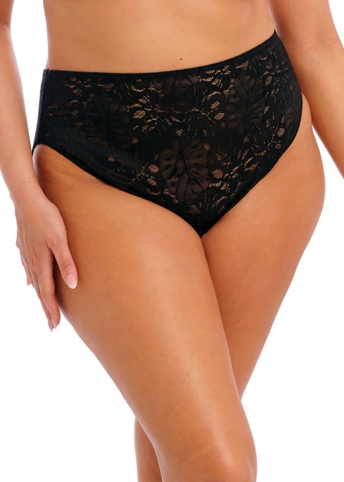 kelsey high leg brief black